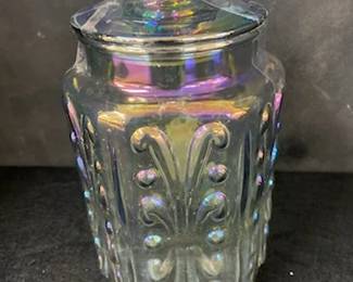 Carnival Glass Apothcary Jar