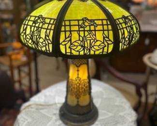 Larry Flynt Leaded Glass Lamp