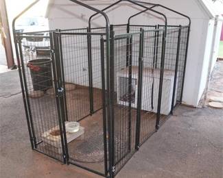 Metal dog cage kennel