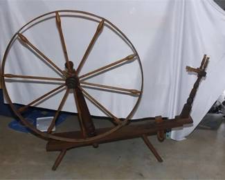 Walking spinning Wheel from 1800's Walking Wheel Loom 1800's Spinning Weaving