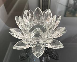 Crystal Flower Candle Holder 