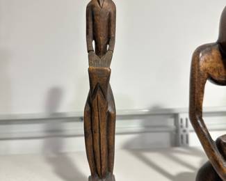 Hand carved African Boy Playing The Drums 