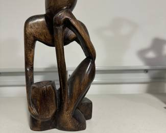 Hand Carved African Sculpture “The Thinker”