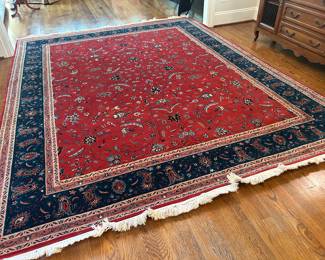 Hand-Knotted Persian Tabriz-Style Area Rug Approx 