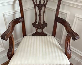Chippendale-Inspired with Carved Backs, Arms, and Cabriole Legs...We Have 2 Arm and 6 Side Chairs