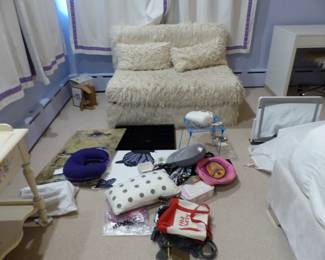 Loveseat, misc. stuff