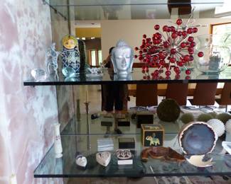 Bric-a-brac, African trinket boxes, geode