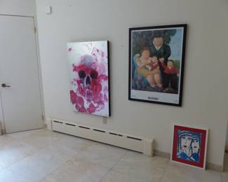 Framed poster, skull art by Parvez