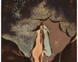 84
Arnulfo Mendoza
1954-2014, Mexican
Untitled, 1978
Gouache and mixed media on paper
Signed and dated lower right: Arnulfo M. 78.
Image/Sheet: 13" H x 10" W
Estimate: $500 - $700
