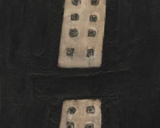 86
Kazuo Wakabayashi
b. 1931, Brazilian/Japanese
Untitled abstract
Mixed media and oil on canvas
Signed lower center: Wakabayashi
45" H x 29" W
Estimate: $1,000 - $2,000