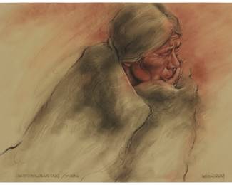 83
Patricio Robles Gil
b. 1955, Mexican
"San Cristo Bal De Las Casas Chiapas," 1984
Mixed media on wove paper
Signed, titled, and dated along the lower edge: Patricio RG 84
Image/Sheet: 19.75" H x 27.75" W
Estimate: $200 - $400