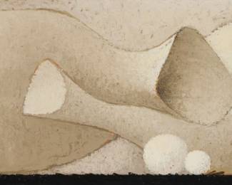 184
Ramon Prats
1928-2003, Spanish/American
Still life with vases, 1971
Oil on Masonite
Signed and dated lower right: Prats / -71
11.75" H x 36.375" W
Estimate: $300 - $500