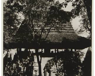 36
Emmy Lou Packard
1914-1998
"Diego Rivera on His Pyramid," 1941
Gelatin silver print on paper
Edition: 1/20
Signed, dated, and numbered in pencil in the lower margin: Emmy Lou Packard; titled on a label affixed to the frame's backing board
Image: 7.5" H x 7.5" W; Sight: 8.25" H x 7.875" W
Estimate: $300 - $500