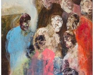 161
Christophe Miralles
b. 1970, Franco-Spanish
"Les extremes se touchent"
Oil on canvas
Signed along the lower portion of the right edge: Miralles; signed again and titled verso; titled again on two artist labels affixed verso
57.5" H x 45" W
Estimate: $300 - $500