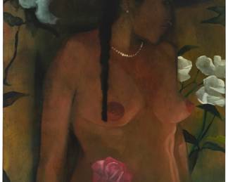 38
Sonya Fe
b. 1952
"The Last Look," 1987
Oil on canvas
Signed and dated lower right: Sonya Fe '87; titled on the stretcher
39.75" H x 30" W
Estimate: $800 - $1,200