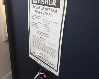 Speaker System model STV-870 - Fisher Component Cabinet RA-860 -Fisher Studio - Standard system 8600