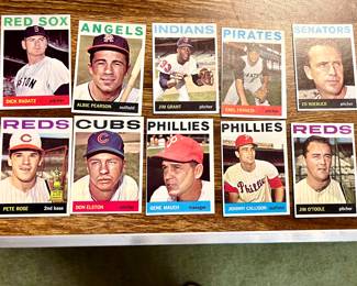 Vtg. Baseball cards - Jim Grant, Earl Francis, Don Elston, Albie Pearson, Ed Roebuck, Jim O'Toole, Dick Radatz, Gene Mauch, Johnny Callison