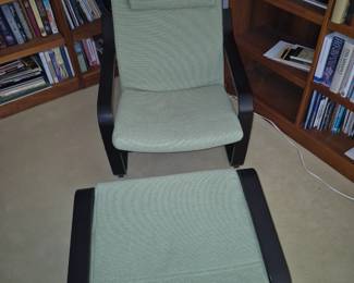 Poang Arm chair and ottoman 