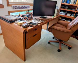 Vintage MCM VIA Europe  Teak office desk