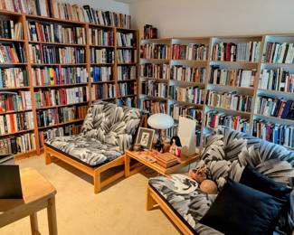 Large libary pair of futon chairs