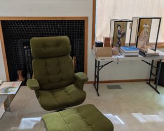 MCM Recliner and ottoman 