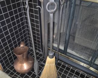 Wrought iron Fireplace tool set 