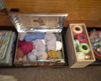 Yarn crafting supplies 