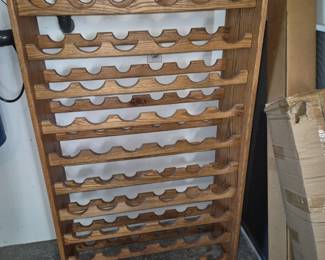 Oak large wine rack