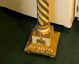 Florentia gilt spiral pedestal (38” tall)