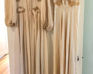 1945 wedding night silk peignoir set