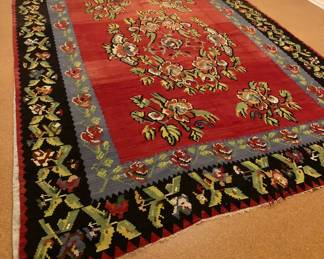 Vintage Turkish Bessarabian kilim - flat weave rug (102” x 142”)