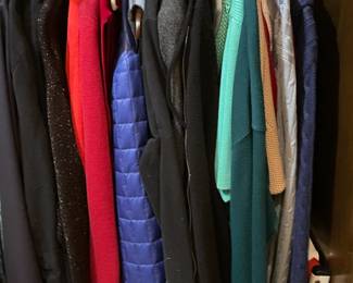 Assorted Closet Contents (Clothing, Hangers, Etc.)