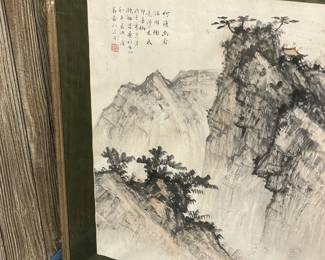 Large Framed Asian Artwork