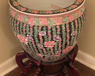 Asian Pot/Planter On Stand