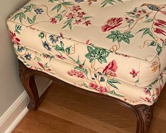 Oversized Custom Upholstered Arm Chair W/ Matching Otoman