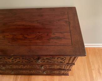 Beautiful Henredon Walnut Carved 3 Drawer Dresser (2 Available)