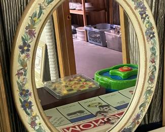 Round Painted Mirror