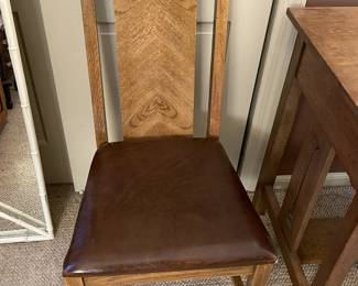 Vintage Wooden Craftsman Style Desk & Chair