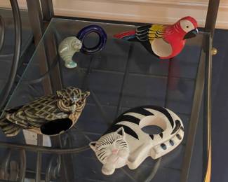 Carved Wooden Animal Napkin Rings