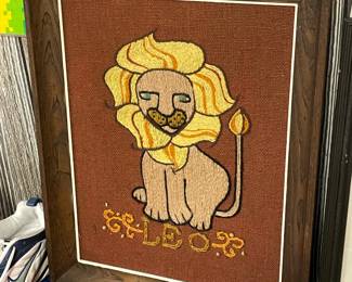 Handmade Leo Needlepoint
