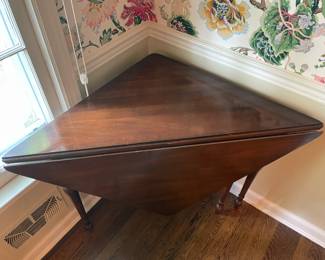 Antique Wooden Split Folding Drop Leal Table