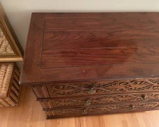 Beautiful Henredon Walnut Carved 3 Drawer Dresser (2 Available)
