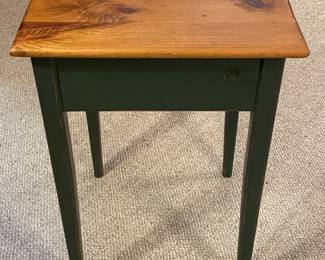 Wooden Country Accent Table W/ 1 Drawer