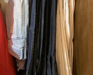 Assorted Closet Contents (Clothing, Hangers, Etc.)