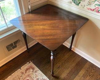 Antique Wooden Split Folding Drop Leal Table