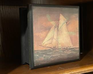 Ship Wooden Trinket Box