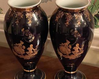 Decorative Blue & Gold Set By Limoges (France)