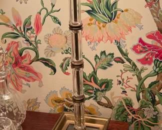 Vintage Mid-Century Modern Bamboo Acrylic Lamps (2 Available)