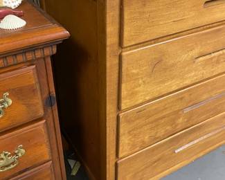 Mid-Century Modern Wood High-Boy Dresser