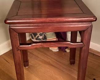 Asian Wooden Accent End Table